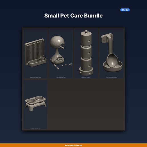 Small Pet Care Bundle - 5-Model STL Bundle
