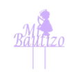 Bautizo nina topper.stl Tortenaufleger BAPTISM GIRL GIRL