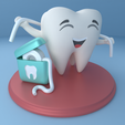 001.png Tooth with dental floss - (tooth with dental floss)