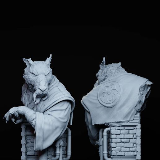👤 Master Splinter Bust TMNT - STL・ STL File for 3D printing・Cults