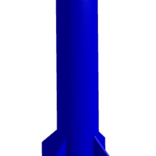 easy print small rocket 3D model
