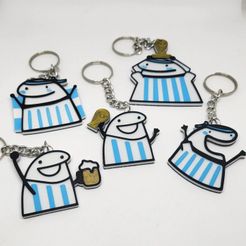 348286273_789484492521497_5568078716345771217_n.jpg STL file Flork World Cup keychain collection・Template to download and 3D print