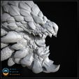 Bazelgeuse_CloseUp.jpg 3D 打印怪物猎人头像 - Bazelgeuse 壁挂奖杯