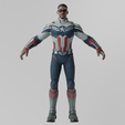 Renders0001.png Captain America Sam Wilson Textured Rigged