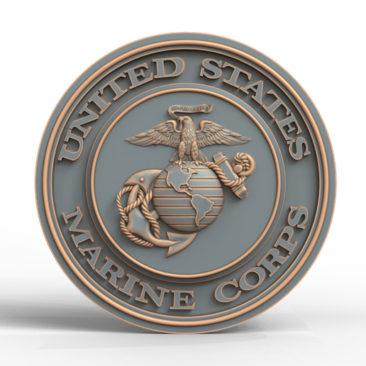 📁 3D Model STL File for CNC Router Laser & 3D Printer 2467. USMC・文件用于 ...
