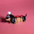 Articulated-Dachshund-Duo---Cute-3D-Printed-Toy-Keychain_6.jpg 🌭Articulated Dachshund Duo – Cute 3D Printed Toy & Keychain (Hot Dog Costume Bonus)