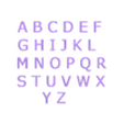lettres_majuscules.stl alphabet in stick letters, upper case script
