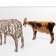 2.jpg Goat - Goat - Voxel - LowPoly - Wireframe 3D Model Print