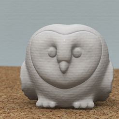 LoveOwl_01.jpg STL file Lovely Owl・3D printing model to download