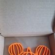 Snapchat-1744827350.jpg Pumpkin Mickey Ears Decor/ Wire frame Pumpkin / fall decor / halloween pumpkin / Cake topper / Centerpiece / Tier tray decorations