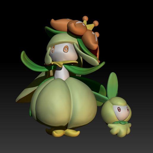 🐉 Pokémon Petilil Lilligant・Arquivo STL para Impressão 3D・Cults