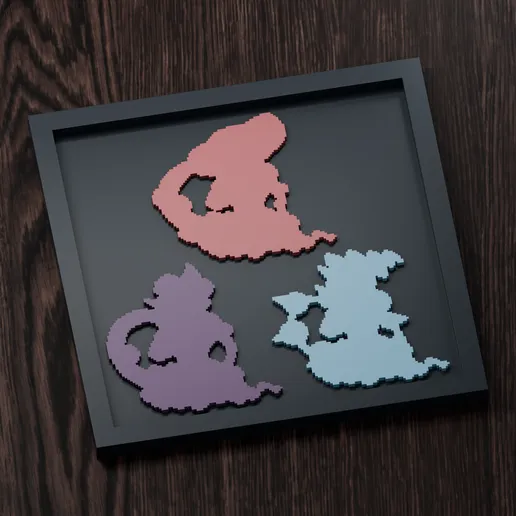 Tornadus - Pokemon Silhouette Frame | Gen 5 sprite style | STL