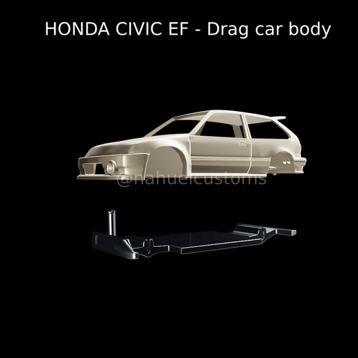 New-Project-2021-08-15T145541.634.png Download STL file HONDA CIVIC EF TURBO - Drag car body • 3D printable model, ditomaso147