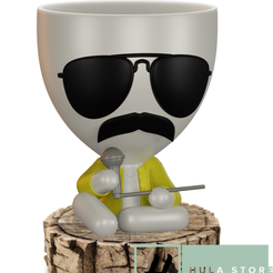 fredyy-m.png STL file Robert freddie mercury Pot Pot・3D print design to download