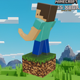 controller-stand-stl-file.png Minecraft Steve Controller Stand STL - Game Controller Display Stand - Desk Gaming Accessoire 3D Modell