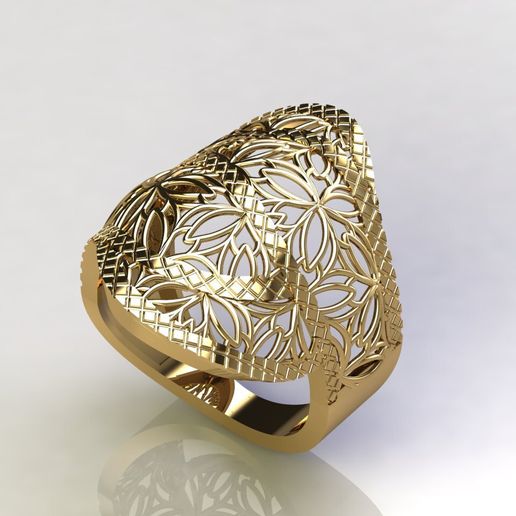 Women's Ring Women Ring Ladies Ring Elegant Fashion Jewelry Wide Band 3DM STL