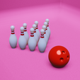 bowing-game.png STL-Datei Bowling Spiel Set・Modell zum Herunterladen und 3D-Drucken