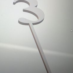 IMG_20230114_145544_695.jpg STL file Cake topper number 3・3D printable model to download