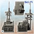 3.jpg Transmission station with long distance antenna and communication cabin (10) - Future Sci-Fi SF Zombie plague Post apocalyptique Terrain Tabletop Scifi