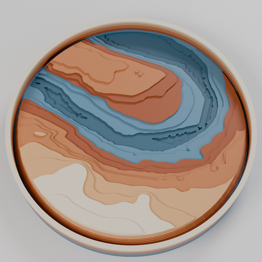Horseshoe Bend Topographic Tray - Colorado River near Page, Arizona