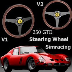 Portada.png STL file AC Simracing Ferrari 250 GTO Steering Wheel・3D printer model to download