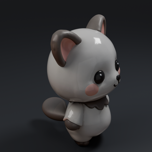 Cute Kawaii Animal 3D printable STL miniature