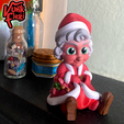 03.png Christmas Mrs Claus Flexi Print-In-Place + figure & keychain