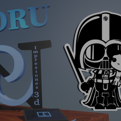 VADERS-PRINCESS.png STL file DARTH VADER AND PRINCESS LEIA STAR WARS KEY RING・3D printable model to download