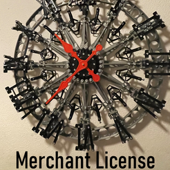 Merchant-License-pic.png Fichier STL Horloge murale - Licence de commerçant・Modèle pour imprimante 3D à télécharger