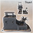 2.jpg Desert house with wooden roof shelter and palm trees (8) - Canyon Sandy Landscape 28mm 15mm RPG DND Nomad Desertland African