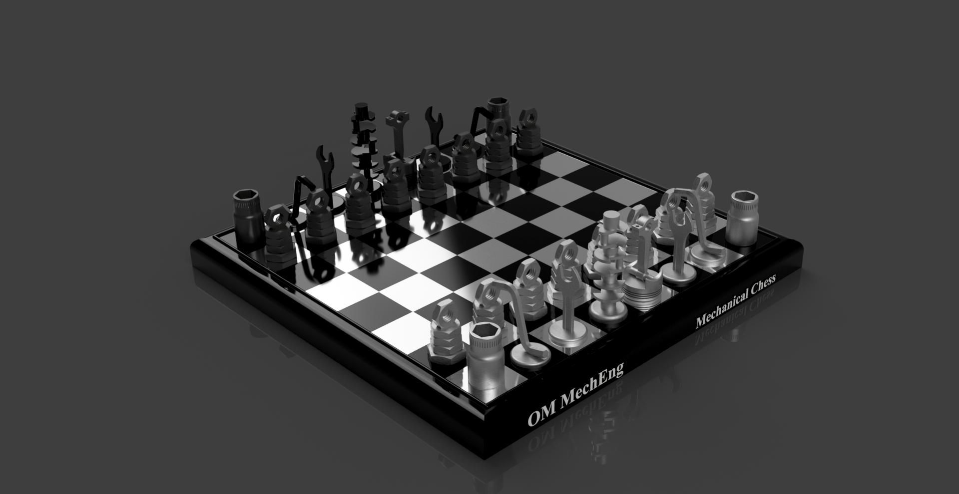 MechanicalChess.jpg Download free STL file Mechanical Chessboard • 3D printer model, OM_MechEng