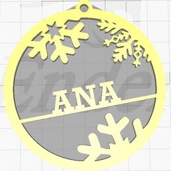 Ana.jpg Fichier STL gratuit Boule de Noël・Modèle pour imprimante 3D à télécharger