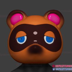 animal_crossing_new_horizons_tom_nook_mask_cosplay_01.jpg Archivo 3D Cruce de animales Nuevos Horizontes Máscara de Tom Nook・Plan de impresora 3D para descargar