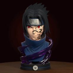 Sasuke-bust.jpg Datei STL Sasuke Uchiha busto Naruto・Modell für 3D-Druck zum herunterladen