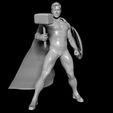 2_00000.jpg Superman Holding Mjolnir Statuette