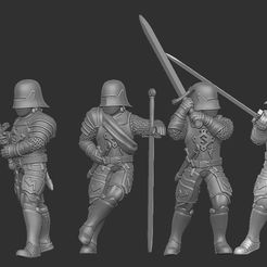 Finished-Greatswords.jpg Fichier STL Dawnguild Greatswords・Modèle à télécharger et à imprimer en 3D