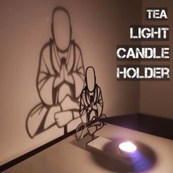 1.jpg STL file Tealight candle holder -buddha・3D printer design to download