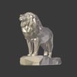 I8.jpg Low Poly Lion Statue --  Ready for 3D Printing
