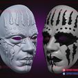 Halloween_Slipknot_mask_3d_print_model_09.jpg Halloween Slipknot Mask - Joey Jordison Mask