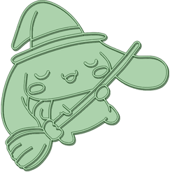 Cinnamon-halloween_e.png STL file Cinnamon roll halloween cookie cutter・3D printing template to download