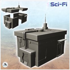 1-PREM.jpg STL file Futuristic house with bionic door and exterior drainpipes (18) - Future Sci-Fi SF Post apocalyptic Tabletop Scifi Wargaming Planetary exploration RPG Terrain・3D print model to download