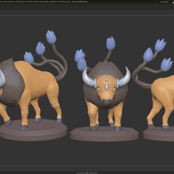 Taurus.jpeg STL file Taurus pokemon 3D print・3D printer design to download