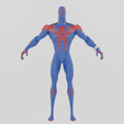 Renders0001.png Spiderman 2099 Spiderverse Textured Rigged Lowpoly