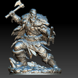 yuyuio.png Wolfborn Berserker – Dual Axe Warrior STL