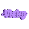 Vicky.stl 60 porte-clés avec nom