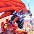25e13645-d88d-4b32-869d-769a19f28e6e.jpg x2 Iron man Vs Steel Dioram Crossover DC Comics Vs Marvel