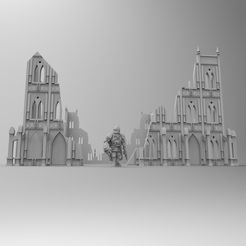 f459295a50a17fadc64a331da362049c_display_large.jpg STL-Datei Gotische Basilika Warhammer Ruinen und Gelände 28mm kostenlos・Objekt zum Herunterladen und Drucken in 3D