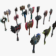 14.png 20 STYLIZED AXE MODELS PACK 1 - LOW POLY