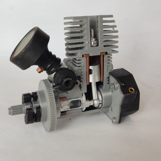 RC gasoline engine model 3D model