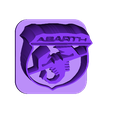 Abarth angled 3 degree.stl Abarth badge / display